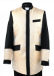 Menz Clergy Jacket in Black/Beige (MCJ6)