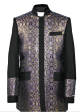 Menz Clergy Jacket in Black/Purple (MCJ3)