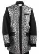 Menz Clergy Jacket in Black/Silver (MCJ4)