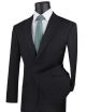 Vinci Textured Two-Piece Peak Lapel Suit in Black (M2TR-B)