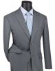 Vinci Textured Two-Piece Peak Lapel Suit in Medium Grey (M2TR-G)