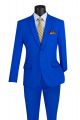 Vinci Budget Two-Piece Single-Breasted Slim Fit Suit in Royal (S-2PPR)