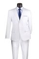 Vinci Budget Two-Piece Single-Breasted Slim Fit Suit in White (S-2PPW)
