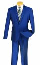 Vinci Two-Piece Textured Weave Slim Fit Single-Breasted Suit in Blue (S2RK-7N)