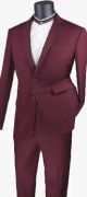 Vinci Slim Fit Single-Breasted Two-Button Suit In Burgundy (SC900-12M)