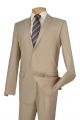 Vinci Slim Fit Single-Breasted Two-Button Suit In Light Beige (SC900-12L)