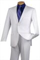 Vinci Slim Fit Single-Breasted Two-Button Suit In White (SC900-12W)