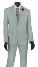 Vinci Slim Fit Single-Breasted Two-Button Suit in Light Sage (SC900-12S)