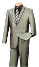 Vinci Slim Fit  Shawl Collar Single-Breasted Suit In Beige (SSH-1T)