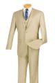 Vinci Three-Piece Slim Fit Single Breasted Suit In Beige (SV2900T)
