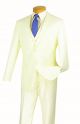 Vinci Three-Piece Slim Fit Single Breasted Suit In Ivory (SV2900I)