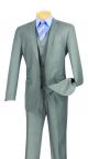 Vinci Three-Piece Slim Fit Single Breasted Suit In Medium Gray (SV2900G)