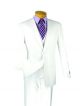 Vinci Three-Piece Slim Fit Single Breasted Suit In White (SV2900W)