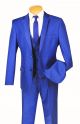 Vinci Three-Piece Textured Slim Fit Tuxedo in Blue (SV2T-8N)