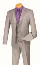 Vinci Three-Piece Textured Slim Fit Tuxedo in Light Gray (SV2T-8G)