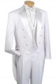 Vinci Three-Piece Year Round Tuxedo with Tails in White (T-2XW)