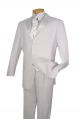 Vinci Three-Piece Three-Button Tuxedo in White (T-3VRW)