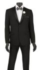 Vinci Two-Piece Ultra Slim-Fit Tuxedo in Black (T-US900-B)