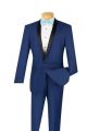 Vinci Two-Piece Slim Fit Shawl Collar Tuxedo in Blue (T-SSN)