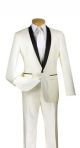 Vinci Two-Piece Slim Fit Shawl Collar Tuxedo in Ivory (T-SSI)