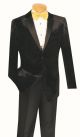 Vinci Two-Piece Slim-Fit Velvet Tuxedo in Black (T-SV-B)