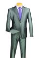 Vinci Two-Piece Textured Weave Ultra Slim Single-Breasted Suit in Grey (US2D-7G)
