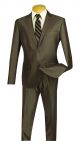 Vinci Two-Piece Textured Weave Ultra Slim Single-Breasted Suit in Mocha (US2D-7M)