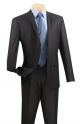 Vinci Two-Piece Ultra Slim Cut Single-Breasted Suit In Black (US2R-1B)