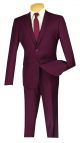 Vinci Two-Piece Ultra Slim Cut Single-Breasted Suit In Burgundy (US900-1M)