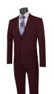 Vinci Two-Piece Ultra Slim Stretch-Fit Suit In Burgundy (USDX-1M)
