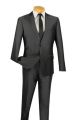 Vinci Two-Piece Ultra Slim Cut Single-Breasted Suit In Charcoal (USNY-1C)
