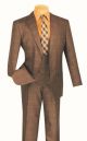 Vinci Three-Piece Single Breasted Glen Plaid Suit in Chestnut (V2RW-7C)