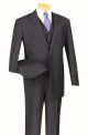 Vinci Three-Piece Single Breasted Two Button Suit in Navy (V2TR-N)