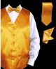 Daniel Ellissa Solid Satin Vest Set in Mustard (VS801-8)