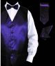 Daniel Ellissa Solid Satin Vest Set in Purple (VS801-12)