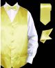 Daniel Ellissa Solid Satin Vest Set in Soft Butter (VS801-16)