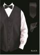 Daniel Ellissa Twill Textured Vest Set in Black (VS802-1)