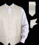 Daniel Ellissa Chessboard Textured Vest Set in Beige (VS803-1)