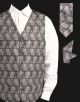 Daniel Ellissa Paisley JQD Pattern Vest Set in Black (VS807-2)