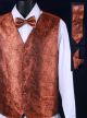 Daniel Ellissa Pattern Vest Set in Orange (VS809-2)