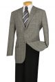 Vinci Two-Button Plaid Wool Sport Coat in Black (WB-10B) 