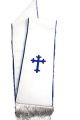 Menz Clergy Stole in White/Royal (MCS9)